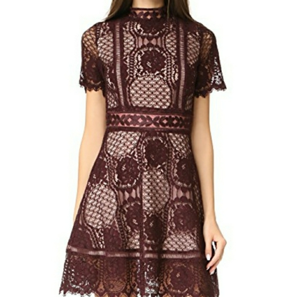 BB Dakota Burgundy Dress
